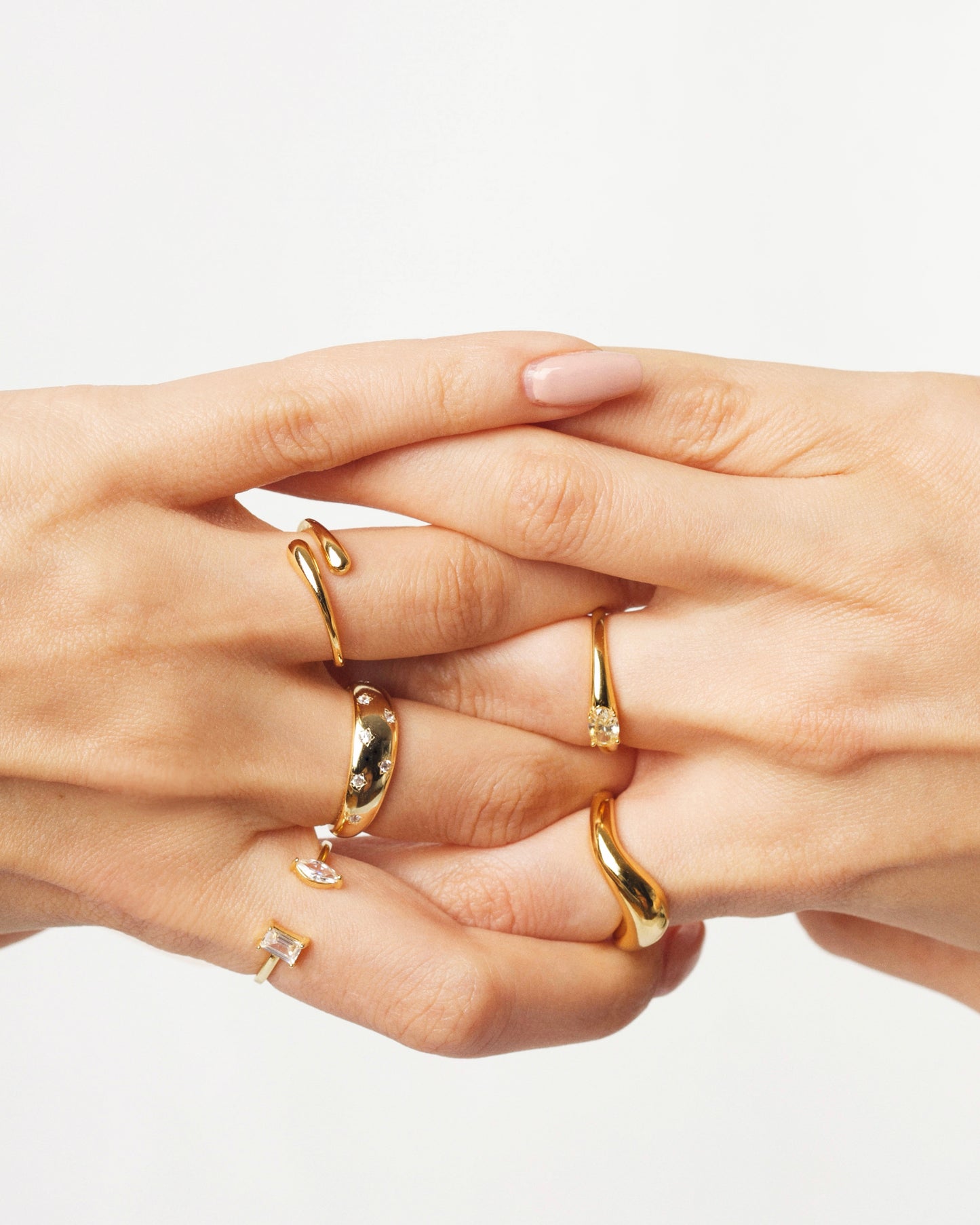 925 Sterling Silver, 18K Gold Plated Rings