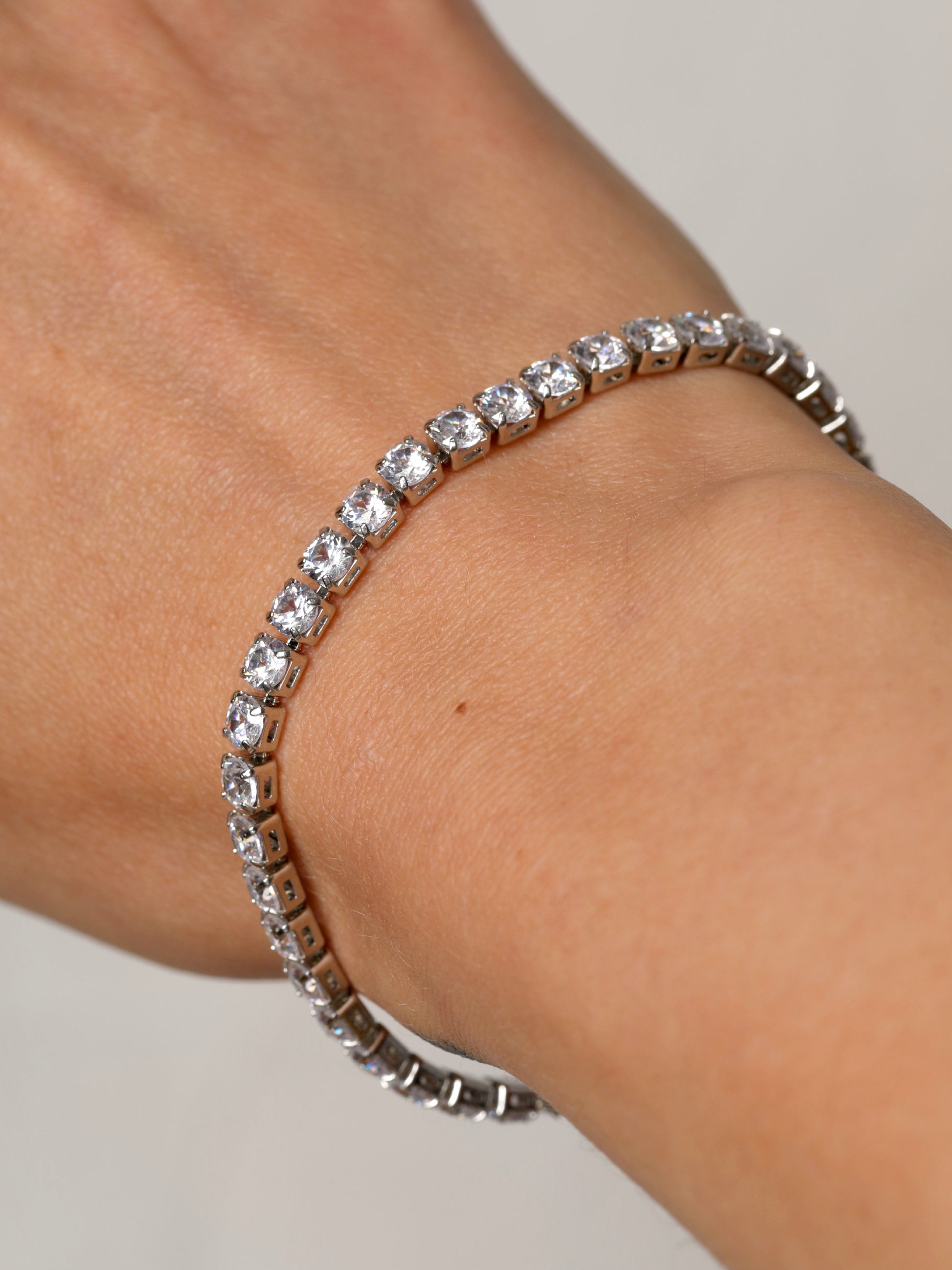 925 Sterling Silver with Cubic Zirconia, tennis bracelet